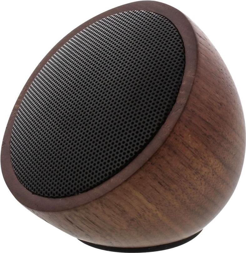 InLine woodwoom (no Logo) - Bulk - Walnuss-Holz Lautsprecher - 52mm - 1.0 Kanäle - 3 W - 150 - 20000 Hz - Kabellos - 10 m - Tragbarer Mono-Lautsprecher (S-55380T)