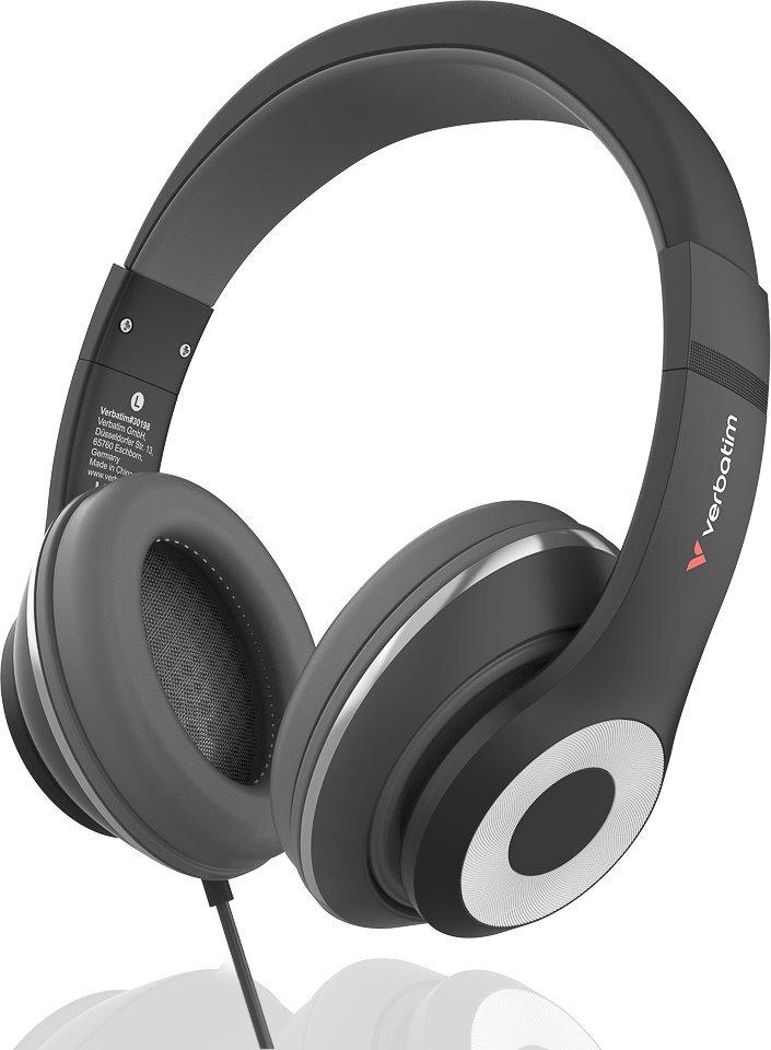 Verbatim TruSound USB-C Headset 30198 with Inline Microphone, Over-Ear, Black