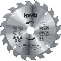 kwb 584359 Circular Saw Blade 160 x 16 mm - For Wood Cutting
