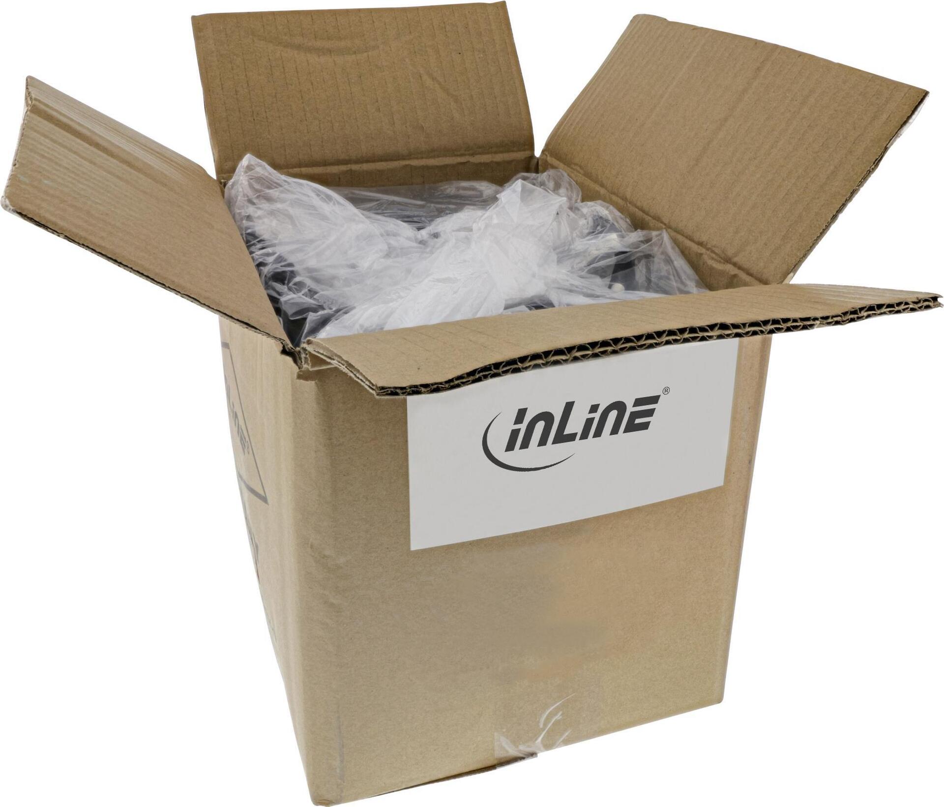 InLine - Patch-Kabel - RJ-45 (M) zu RJ-45 (M) - 50cm - SFTP, PiMF - CAT 6 - geformt, ohne Haken, robust - Blau (Packung mit 100) (B-76450B)