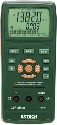EXTECH LCR200 Digital Component Tester - 20,000 Counts - CAT I