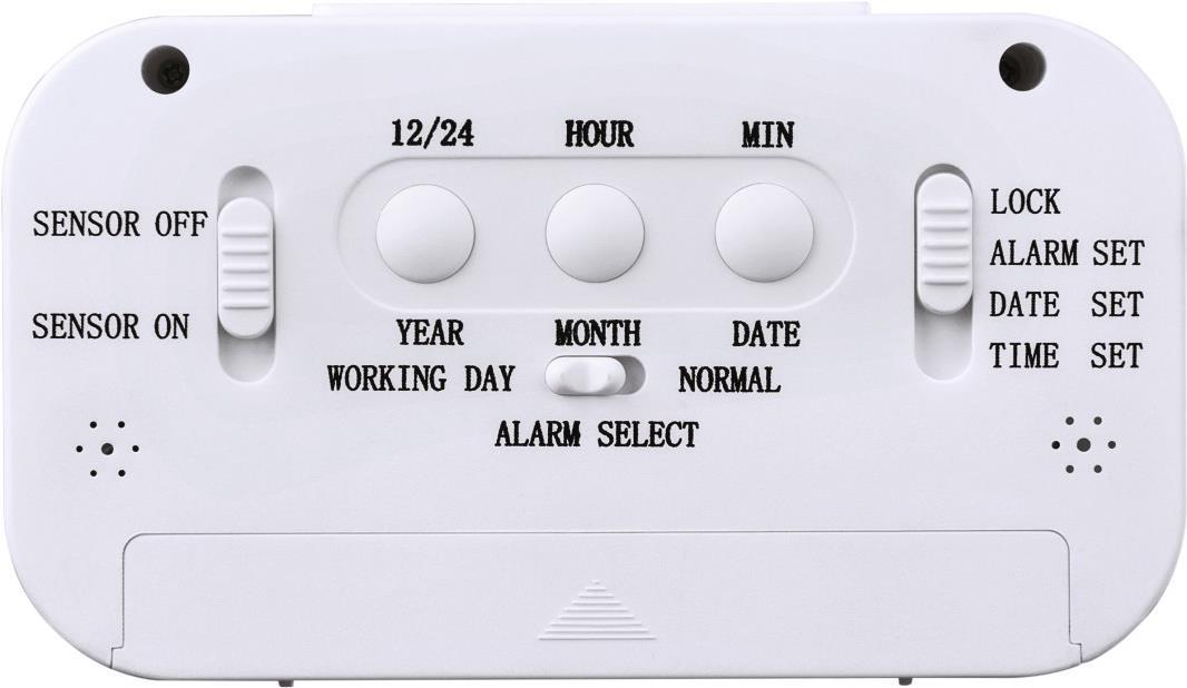 Hama RC 660 Digital Table Clock, White Rectangular (00186321)