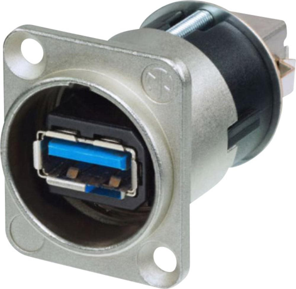 Neutrik Reversible USB 3.0 Female Feedthrough Mounting (NAUSB3-B)