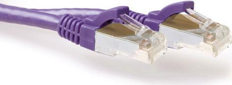 ACT 15 m LSZH S/FTP CAT6A Snagless Patch Cable Purple (FB8715) RJ45