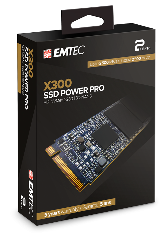 EMTEC Power Pro X300 - SSD - 2 TB - internal - M.2 2280 - PCI Express 3.0 x4 (NVMe)