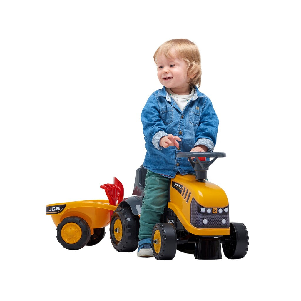 Falk JCB Walk-behind Tractor Set for Toddlers 1+