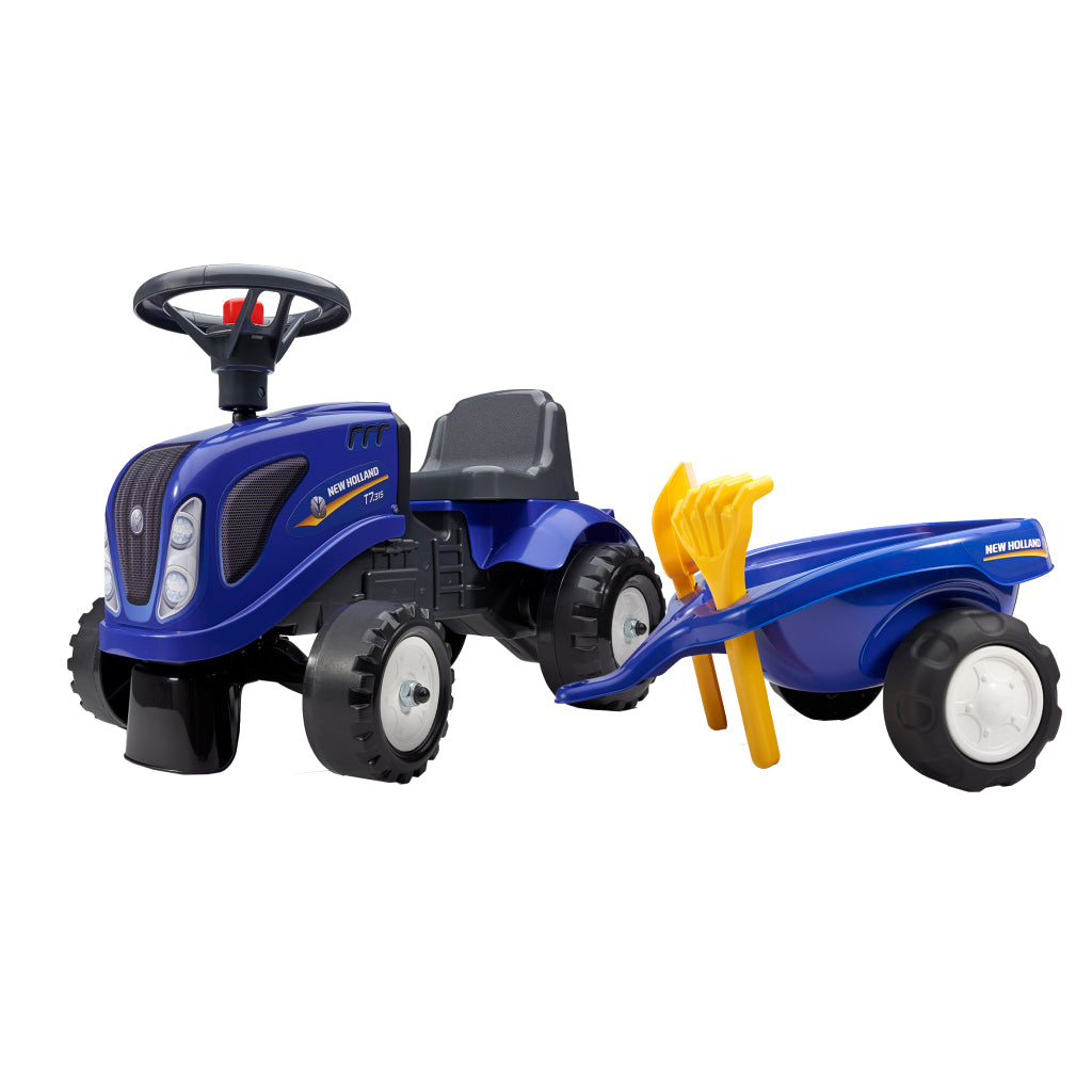 Falk New Holland Ride-on Tractor Set Blue - For Children 1 Year+