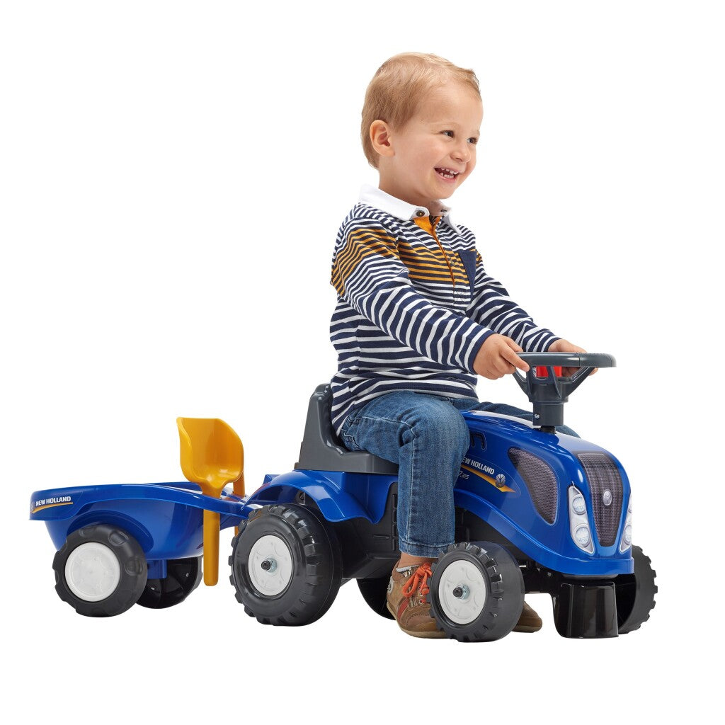 Falk New Holland Ride-on Tractor Set Blue - For Children 1 Year+