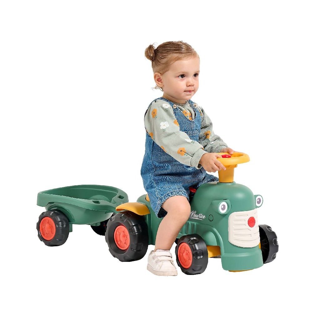 Falk Maurice Ride-on Tractor Set Green/Yellow