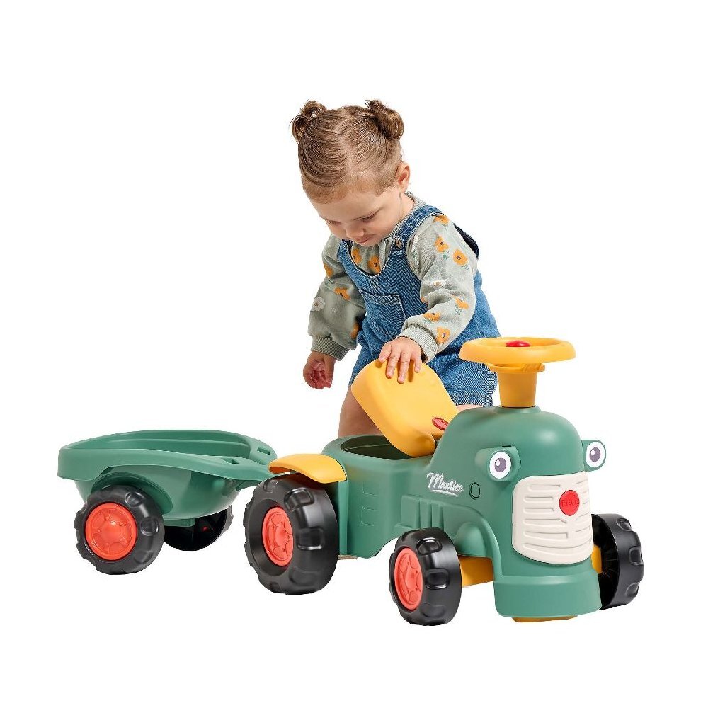 Falk Maurice Ride-on Tractor Set Green/Yellow