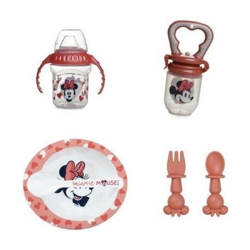 Pack repas 1er age THERMOBABY MINNIE - 1 grignoteuse + 1 bol avec cuillere + 1 tasse a poignée + Set de 2 couverts afbeelding 1