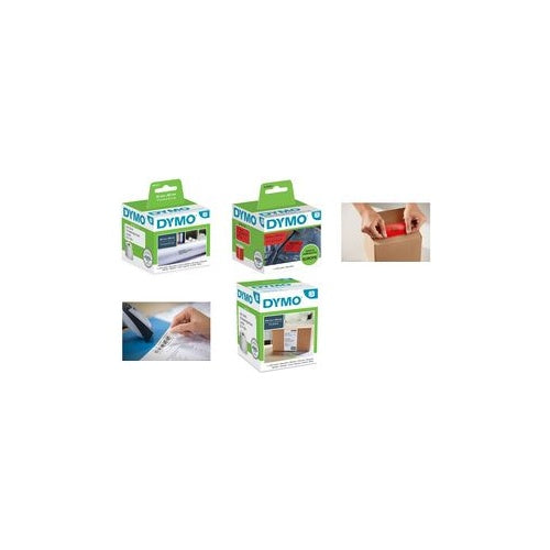 DYMO 2133400 selbstklebendes Etikett Abgerundetes Rechteck Entfernbar Gelb 220 Stück(e) (2133400) afbeelding 1