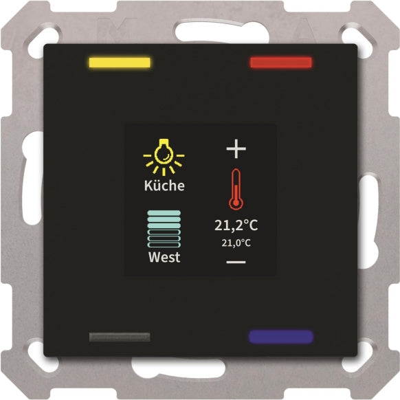 MDT BE-TAS55T406.01 KNX Switch Smart 554-f with Color Display and T-/f-Sensor Black (BE-TAS55T406.01)