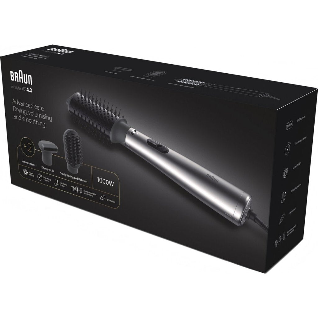 Braun Hair Dryer Brush 1000W AS4.3 BRAS430E Black/Silver