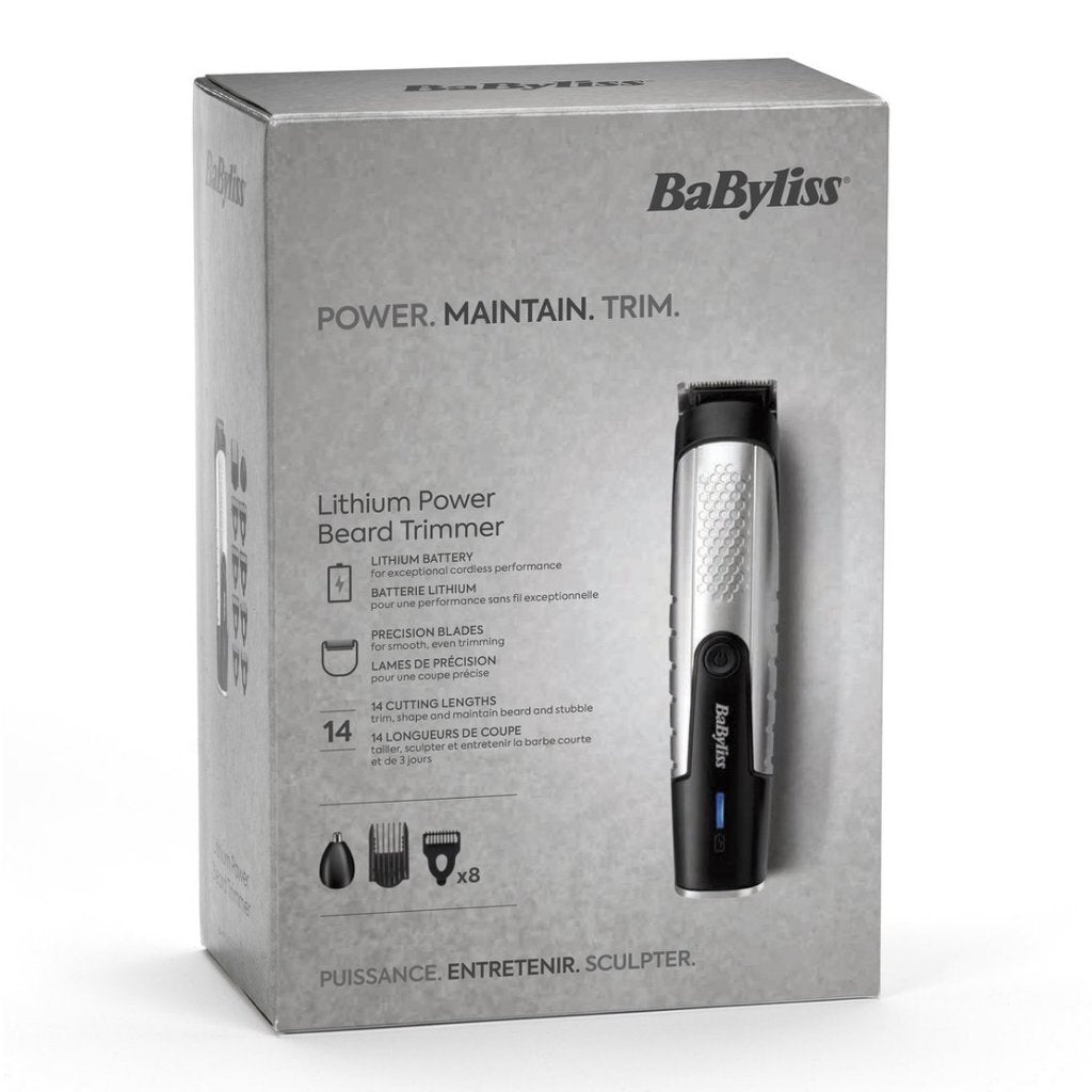 Babyliss Pro Lithium Power Beard Trimmer Black/Silver