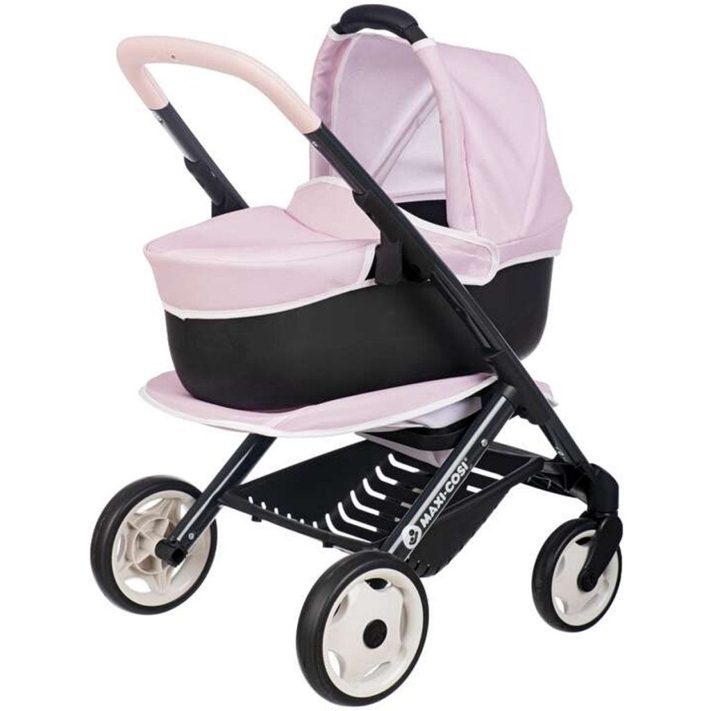 Smoby 3-in-1 Doll Stroller Soft Pink/Black
