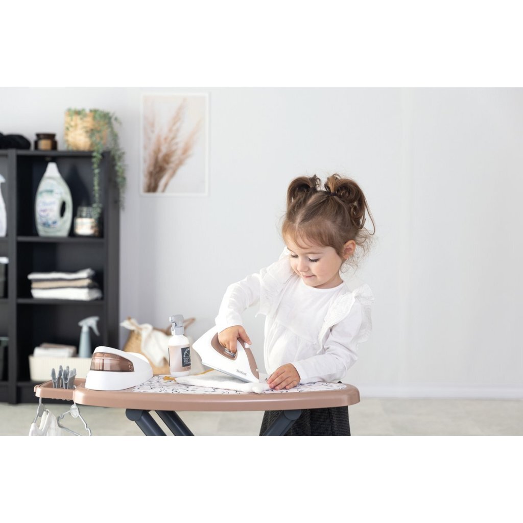 Smoby Tefal Ironing Board Playset 10-Piece - Realistic Role Play
