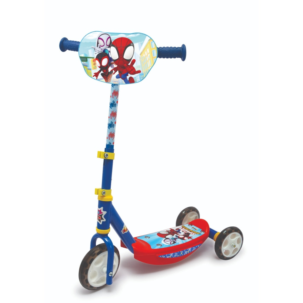 Smoby Spidey Step with 3 Wheels - Stunt Scooter for Kids, Adjustable Handlebar Height