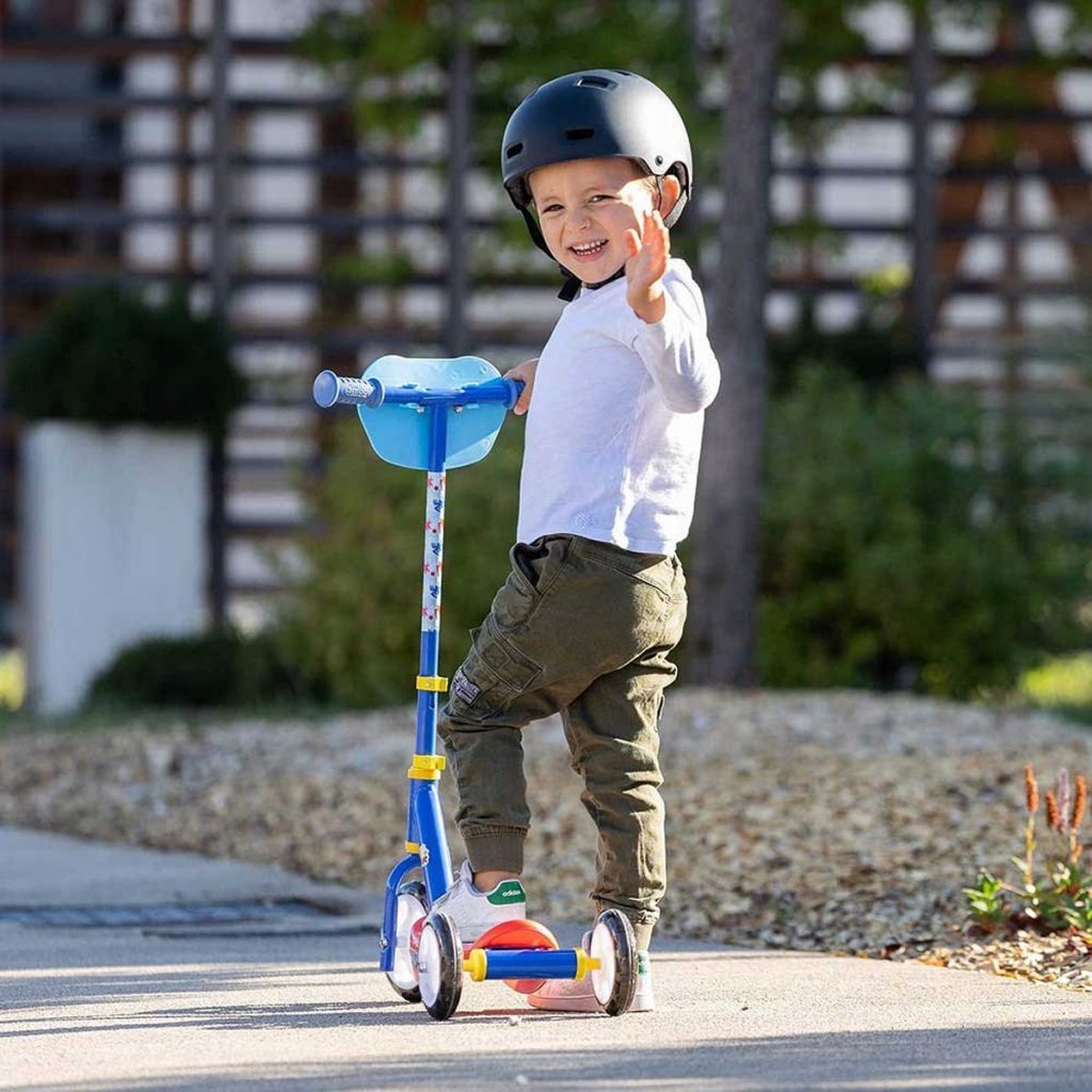 Smoby Spidey Step with 3 Wheels - Stunt Scooter for Kids, Adjustable Handlebar Height