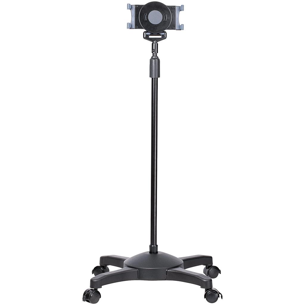 StarTech.com Mobile Tablet Stand with Locking Casters - Height Adjustable - Swivel Ergonomic Universal Floor Stand for iPad/Tablets 7-11" (STNDTBLTMOB)