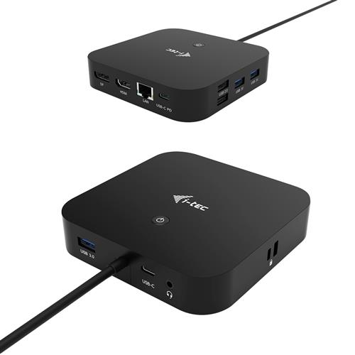 i-tec USB-C HDMI DP Docking Station - 100W Power Delivery - Black (C31HDMIDPDOCKPD)