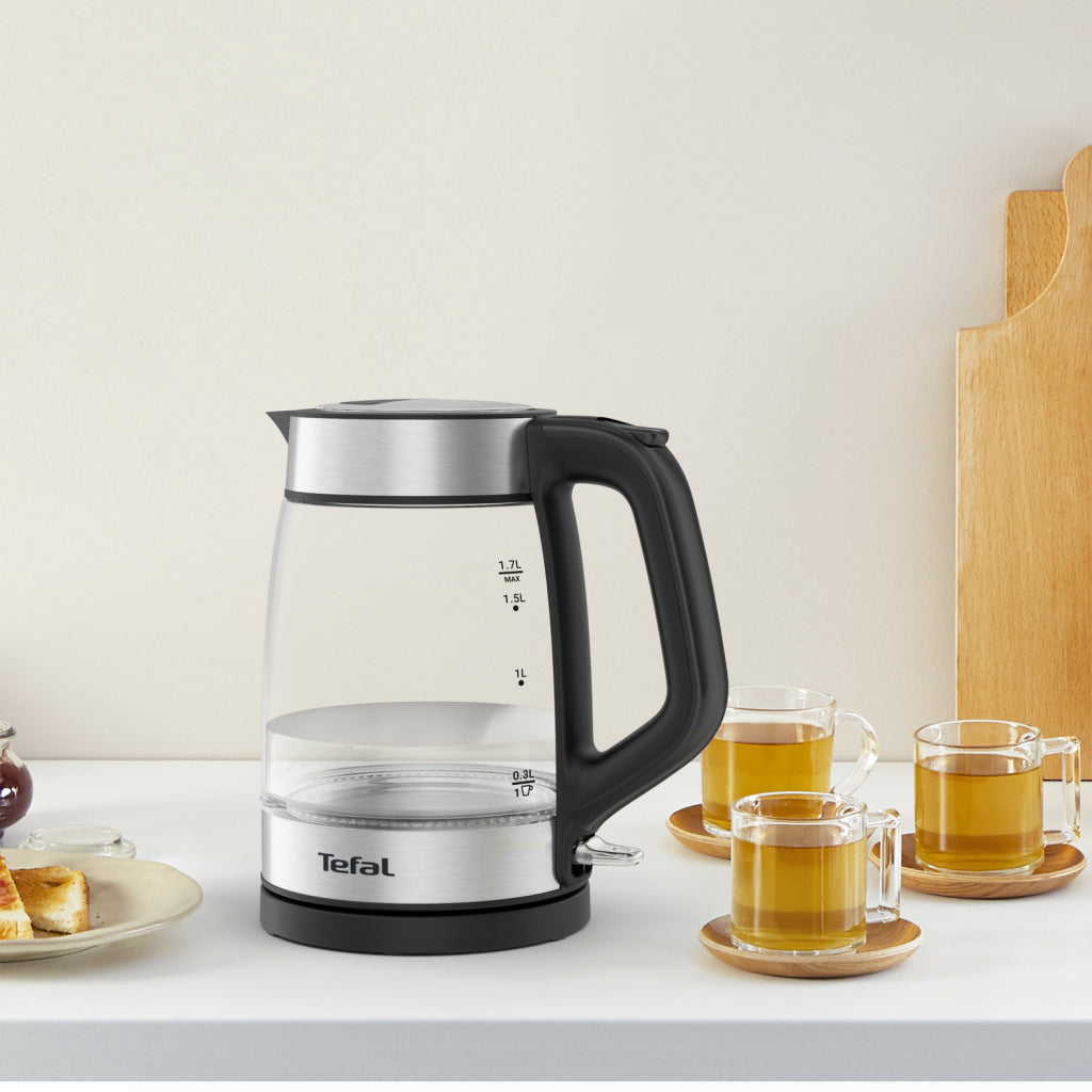 Tefal KI6058 Glass Kettle 1.7 L 2200W Black/Stainless Steel