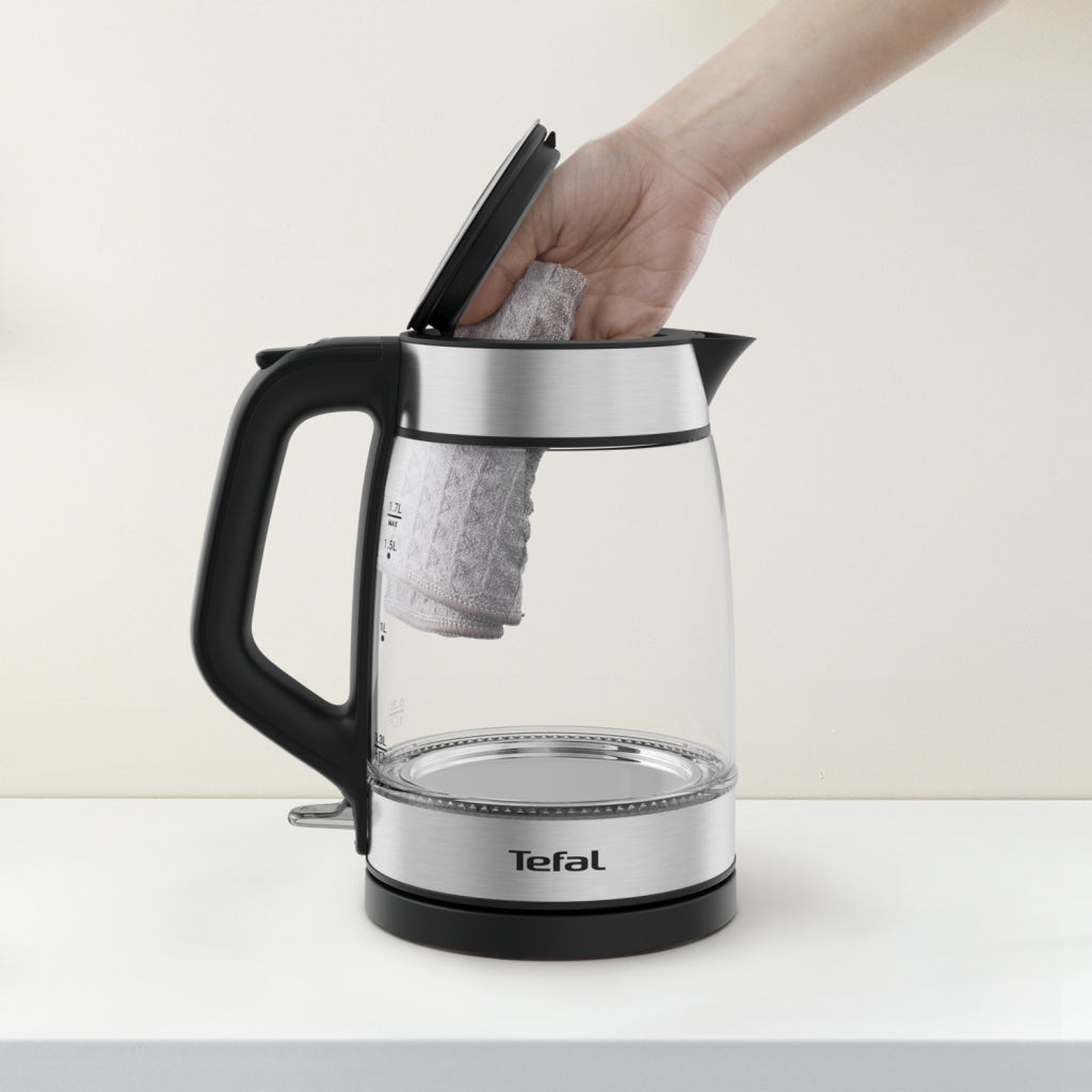 Tefal KI6058 Glass Kettle 1.7 L 2200W Black/Stainless Steel