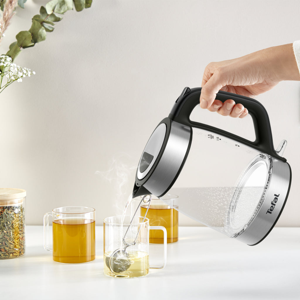 Tefal KI6058 Glass Kettle 1.7 L 2200W Black/Stainless Steel