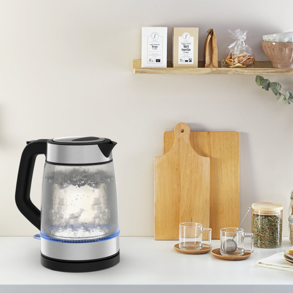 Tefal KI6058 Glass Kettle 1.7 L 2200W Black/Stainless Steel