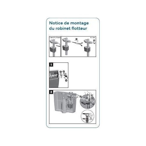 Kit de chasse d'eau - NOVOBAIN - Avec mécanisme et robinet - Débit 3/6L - Hauteur réglable (250 a 510 mm) - Accessoires inclus afbeelding 4