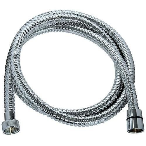 Flexible de douche - ROUSSEAU - Raccord universel - Format compact - Écrous métal - Longueur 1m50 - Inox chromé simple agrafage afbeelding 1