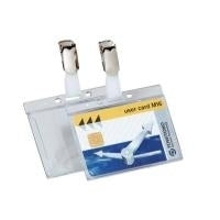 DURABLE ID Badge Holder HARDBOX for 1 Card, Pack of 25,800519