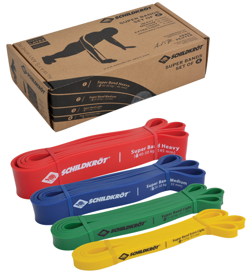 SCHILDKRÖT FITNESS SUPER BANDS Set of 4 Resistance Bands