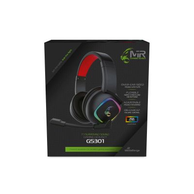 MediaRange MRGS301 Headphones Headset Headband Black Red