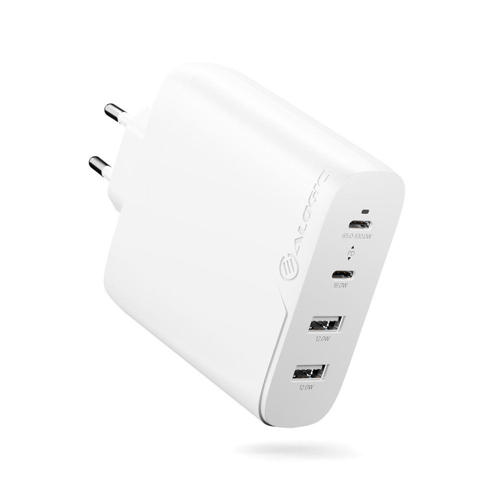 Alogic Ladegerät 100W 4 Port (2x USB-C, 2 x USB 3.0 A) white (WCG4X100-EU)
