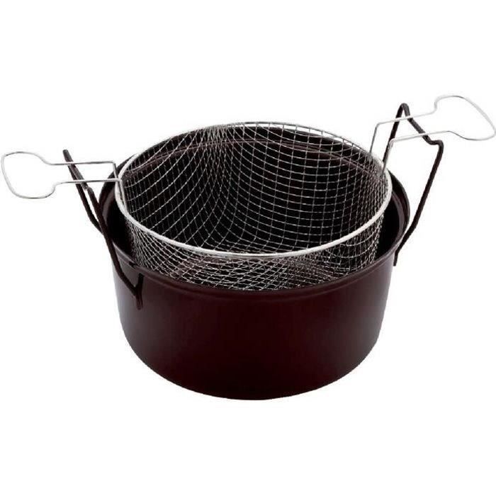 BAUMALU Northern Deep Fryer - 28 cm Diameter - Black - Suitable for All Hobs