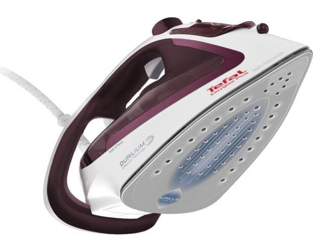 Tefal EasyGliss Plus FV5714 Bügeleisen Trocken- & Dampfbügeleisen Duriliumsohle Bordeaux - Weiß 2400 W (FV5714) - 3121040075524 - image 1