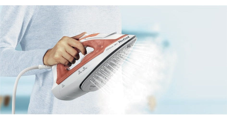 Tefal Virtuo 30 FV2C40E0 iron Dry & Steam iron Ceramic soleplate 2000 W Peach  White afbeelding 1