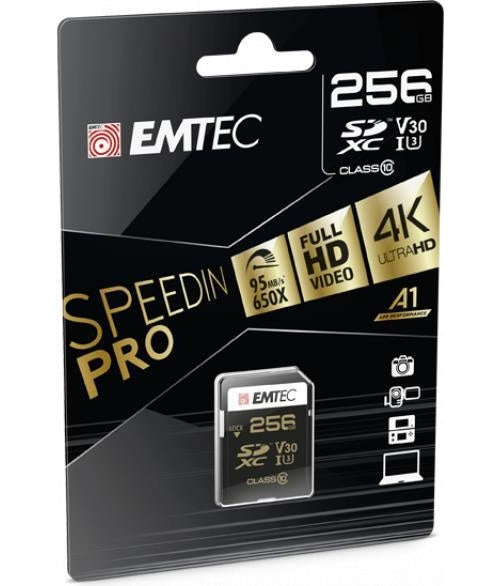 Emtec SD 256GB UHS-I U3 SpeedIN (ECMSD256GXC10SP) afbeelding 1