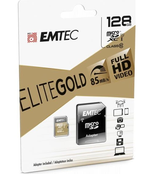 Emtec mSD 256GB UHS-I U1 EliteGold (ECMSDM256GXC10GP) - 3126170176028 - image 1