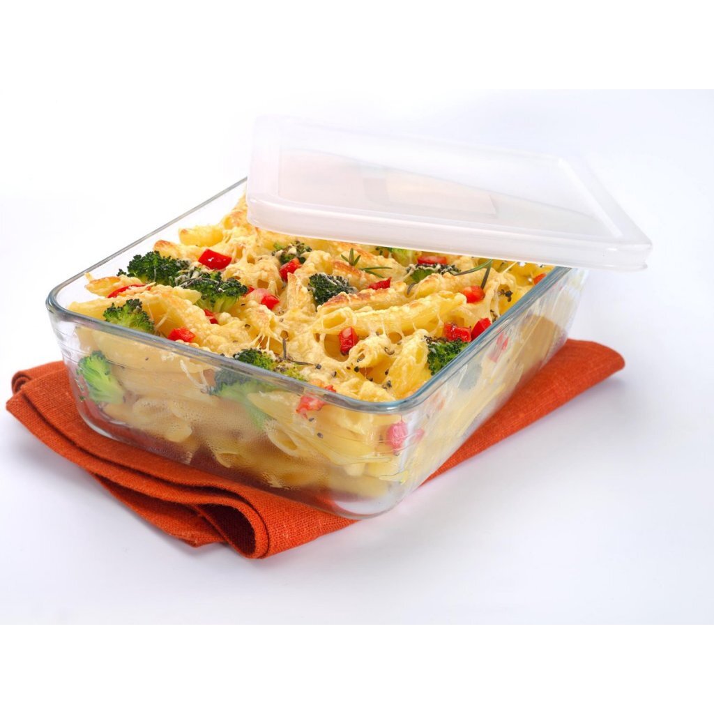 Pyrex Cook & Freeze Glass Oven Dish 4 L with Lid - Borosilicate Glass - 27 x 22 x 9 cm