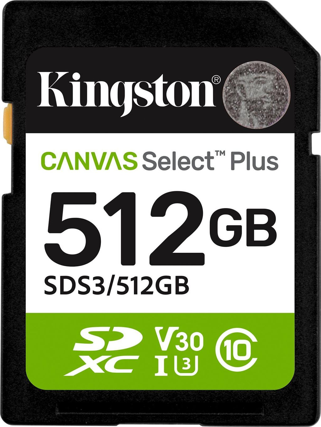 Kingston Canvas Select Plus - Flash Memory Card - 512 GB - SDXC UHS-I (SDS3/512GB)