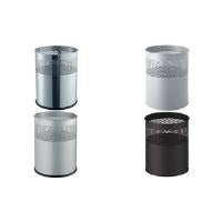 helit Steel Wastebasket - Perforated Design - 15 L - Silver - H2515799
