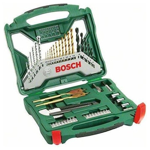 Bosch X-Line Titanium - Schraubendreher- und Bohreinsatzset - für Holz, Metall, Mauerwerk - 50 Stücke - torx, phillips, pozidriv, slot - 7 mm, 8 mm, 10 mm afbeelding 1