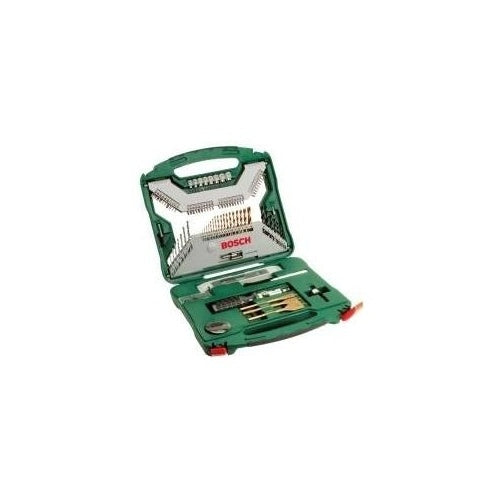 Bosch X-Line Titanium - Schraubendreher- und Bohreinsatzset - für Holz, Metall, Mauerwerk - 100 Stücke - torx, phillips, pozidriv, hex, slot - 5 mm, 6 mm, 7 mm, 8 mm, 9 mm, 10 mm, 11 mm, 13 mm - Länge: 25 mm afbeelding 1