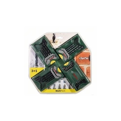 Bosch Mini X-Line Multipack 3+1 - Schraubendreher- und Bohrer-Bitsatz - für Holz, Metall, Stein - torx, phillips, pozidriv, hex, slot - Länge: 50 mm, 25 mm afbeelding 1