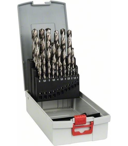 Bosch ProBox HSS-G, DIN 338 - Bohrersatz - für Metall - Spiralbohrer - 25 Stücke - 1-13 mm - H8 - zylindrisch (2608587017) afbeelding 1