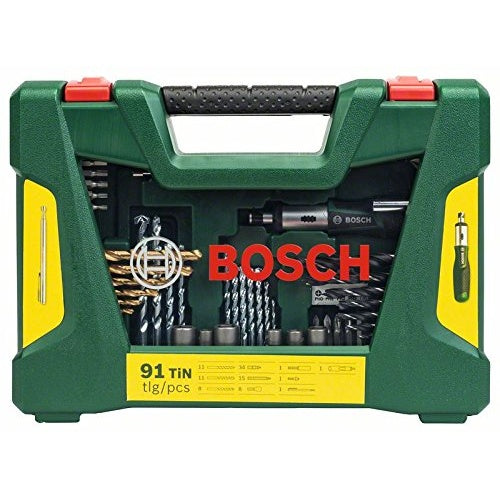 Bosch V-Line - Schraubendreher- und Bohrereinsätze - für Holz, Metall, Stein - Kegelsenker, Spiralbohrer - 91 Stücke - torx, phillips, pozidriv, hex, slot - Sechs-Punkt - 5 mm, 6 mm, 4 mm, 2 mm, 2,5 mm, 3 mm - Länge: 50 mm, 25 mm (2607017195) afbeelding 3