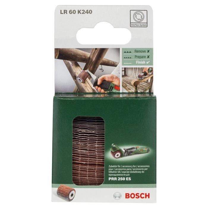 Rouleau lamelle Bosch - (Surface courbe, Grain 240, Accessoires pour PRR et TEXORO) afbeelding 2