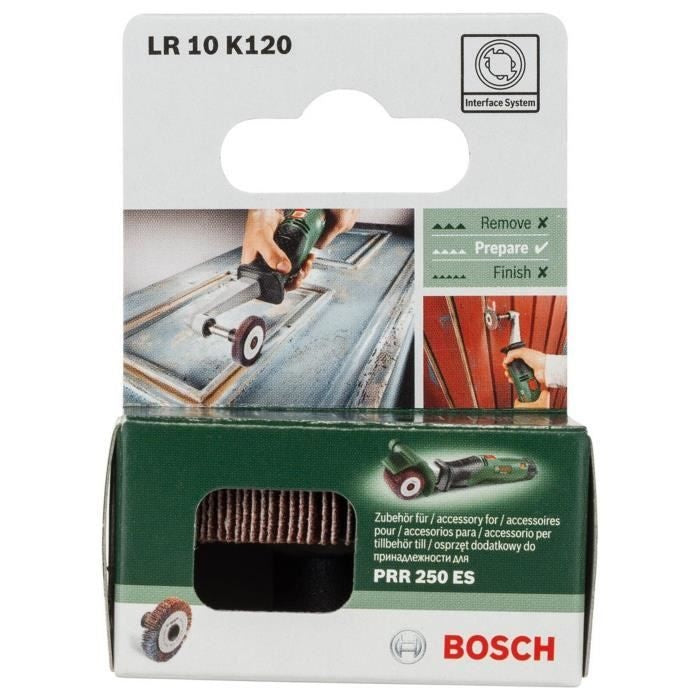 Rouleau a lamelles Bosch - PRR / TEXORO - 10mm Grain 120 - Ponçage bois, métal et matiere synthétique afbeelding 2